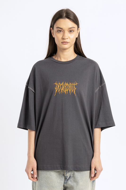 over size printed t-shirt - 2754