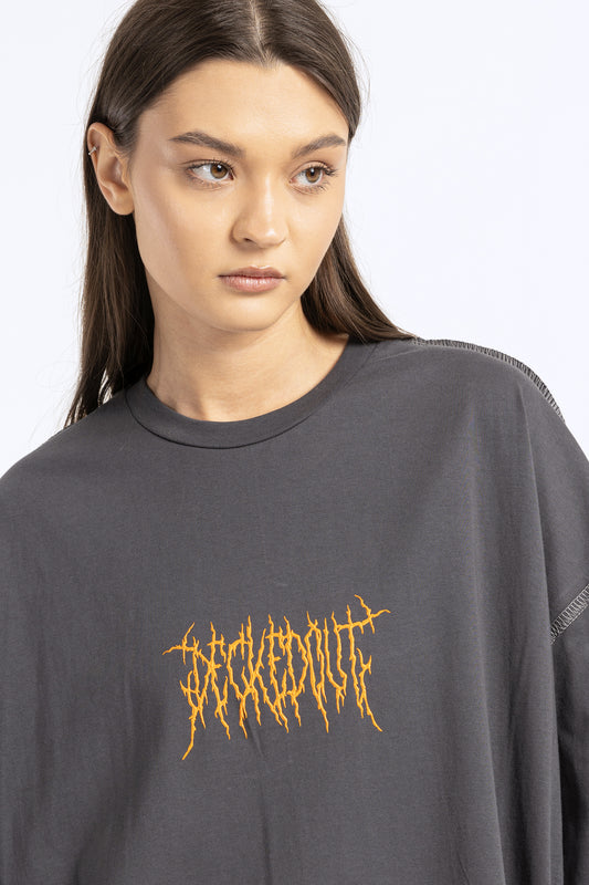 over size printed t-shirt - 2754