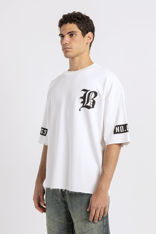 over size printed t-shirt - 7368