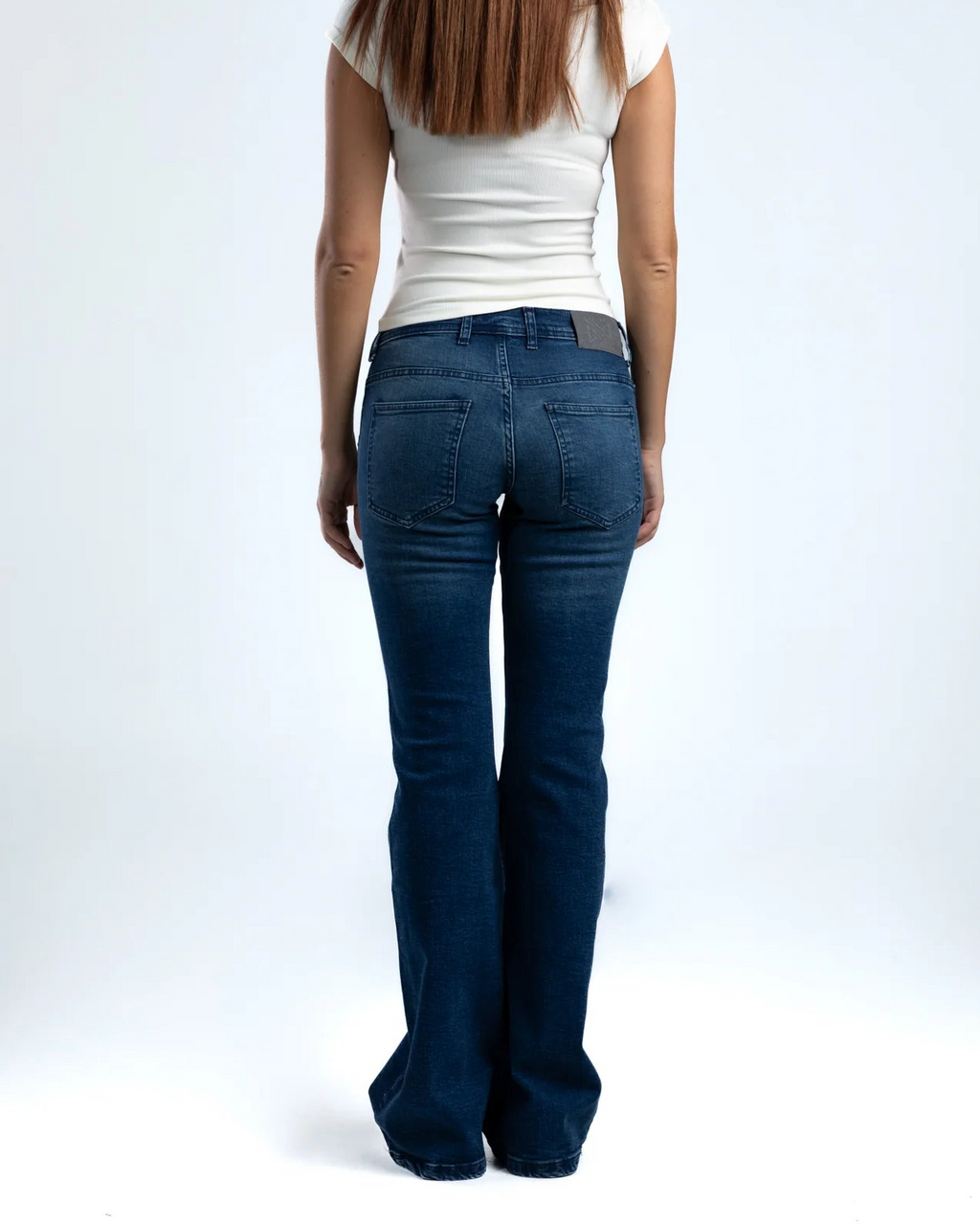 Dark Blue Straight-Leg Jeans