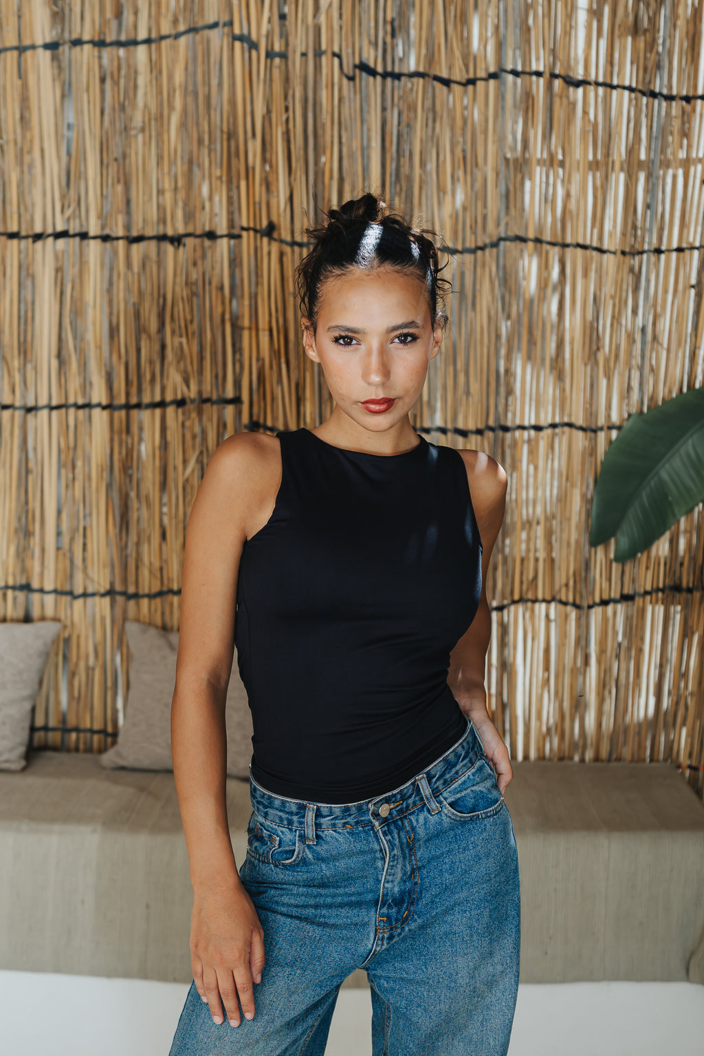 Basic Black Sleeveless Tank 77268