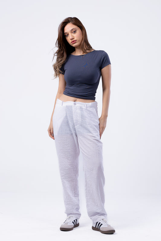linen formal pant - 3273