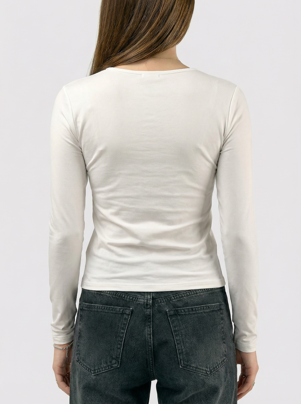 White Cropped Basic T-Shirt