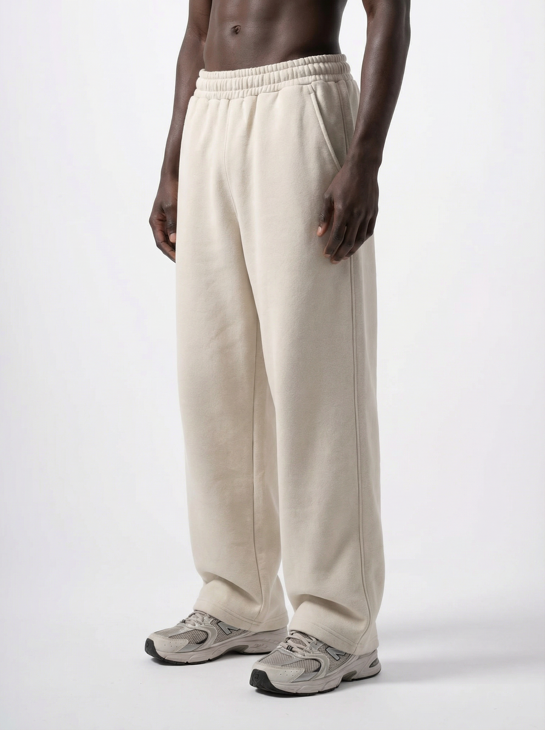 beige  sweat pants 3139