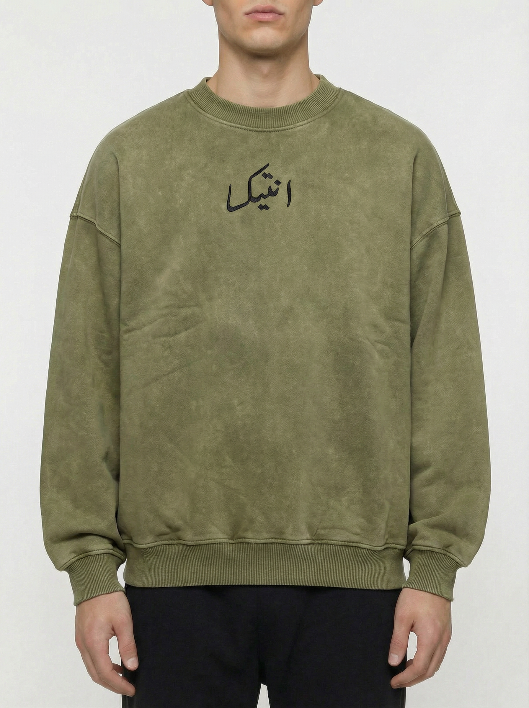 olive crew neck 11305