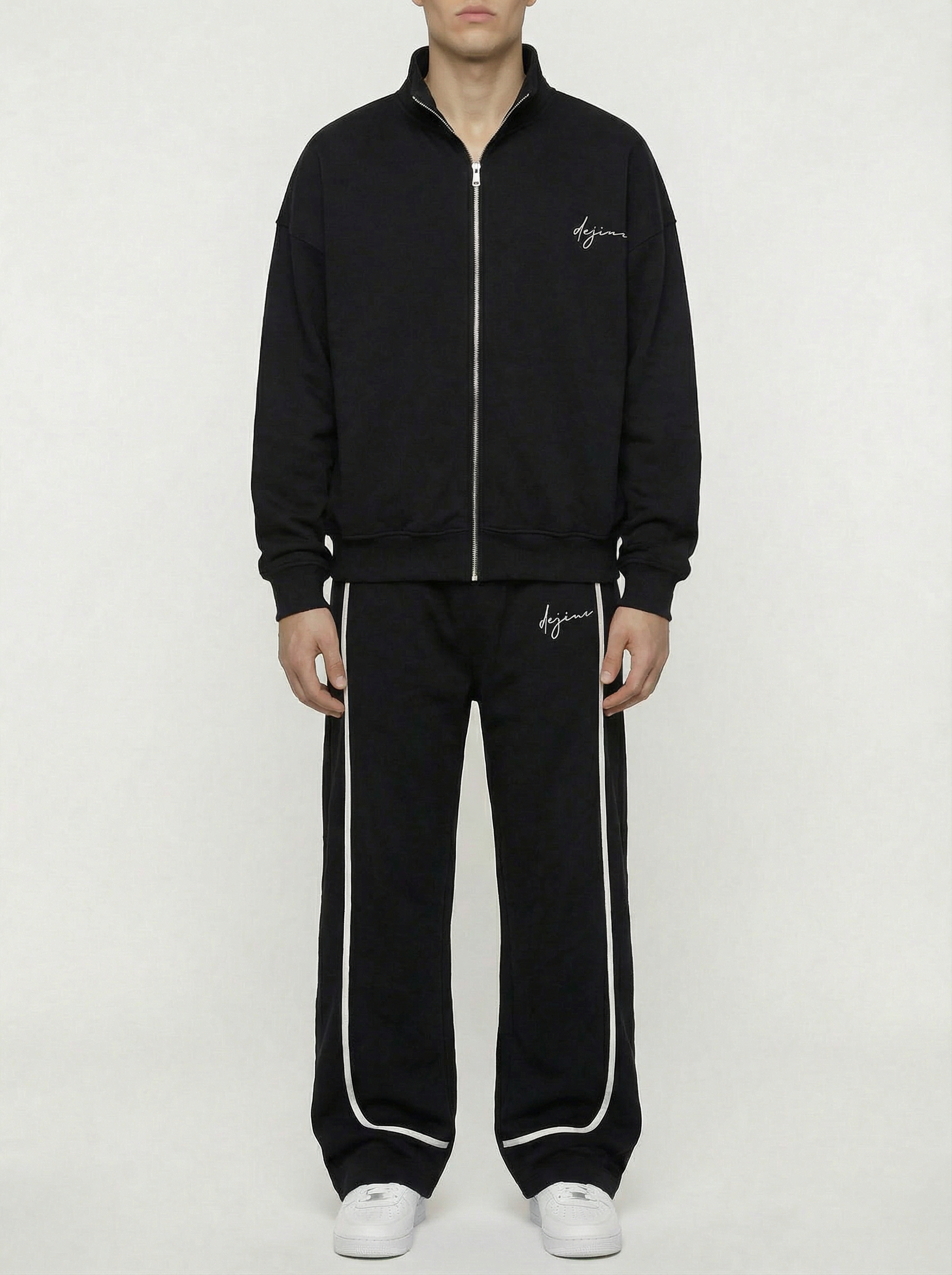 black Logo Hoodie & Sweatpants Set