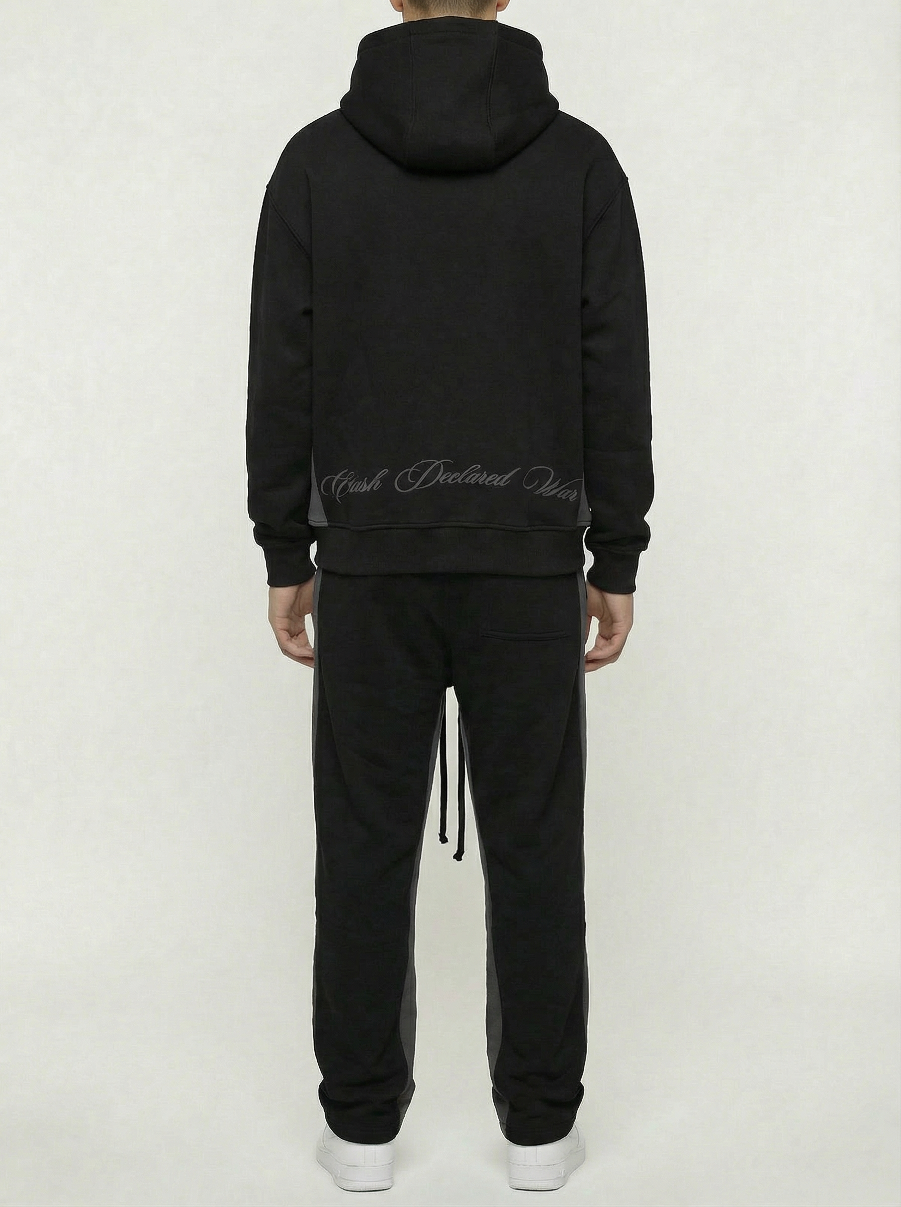black Logo Hoodie & Sweatpants Set