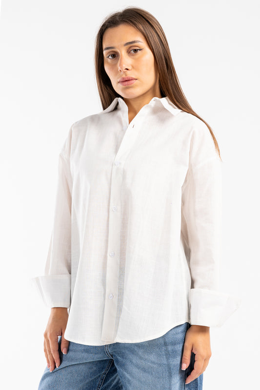 linen long sleeve shirt - 6078