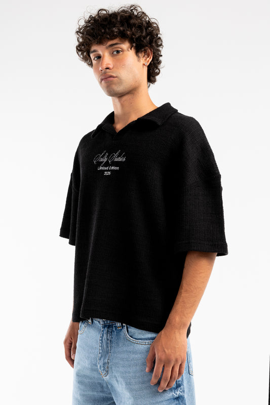 embroidered polo tee - 7344