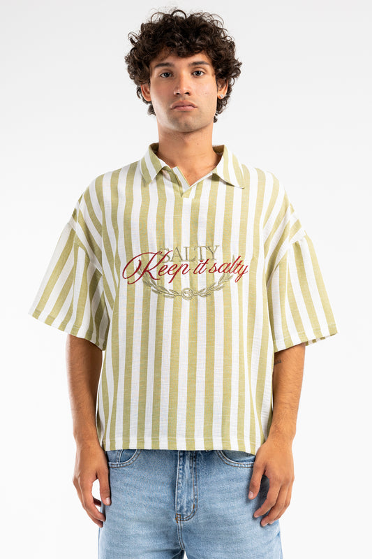 embroidered polo tee - 8038