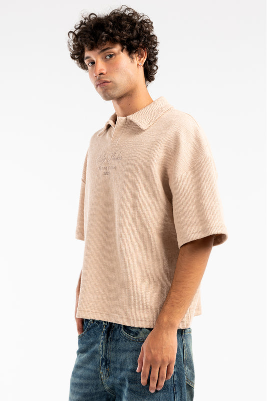 embroidered polo tee - 7344