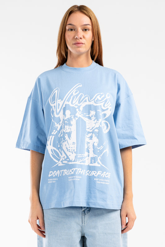 printed oversize tee - 7422