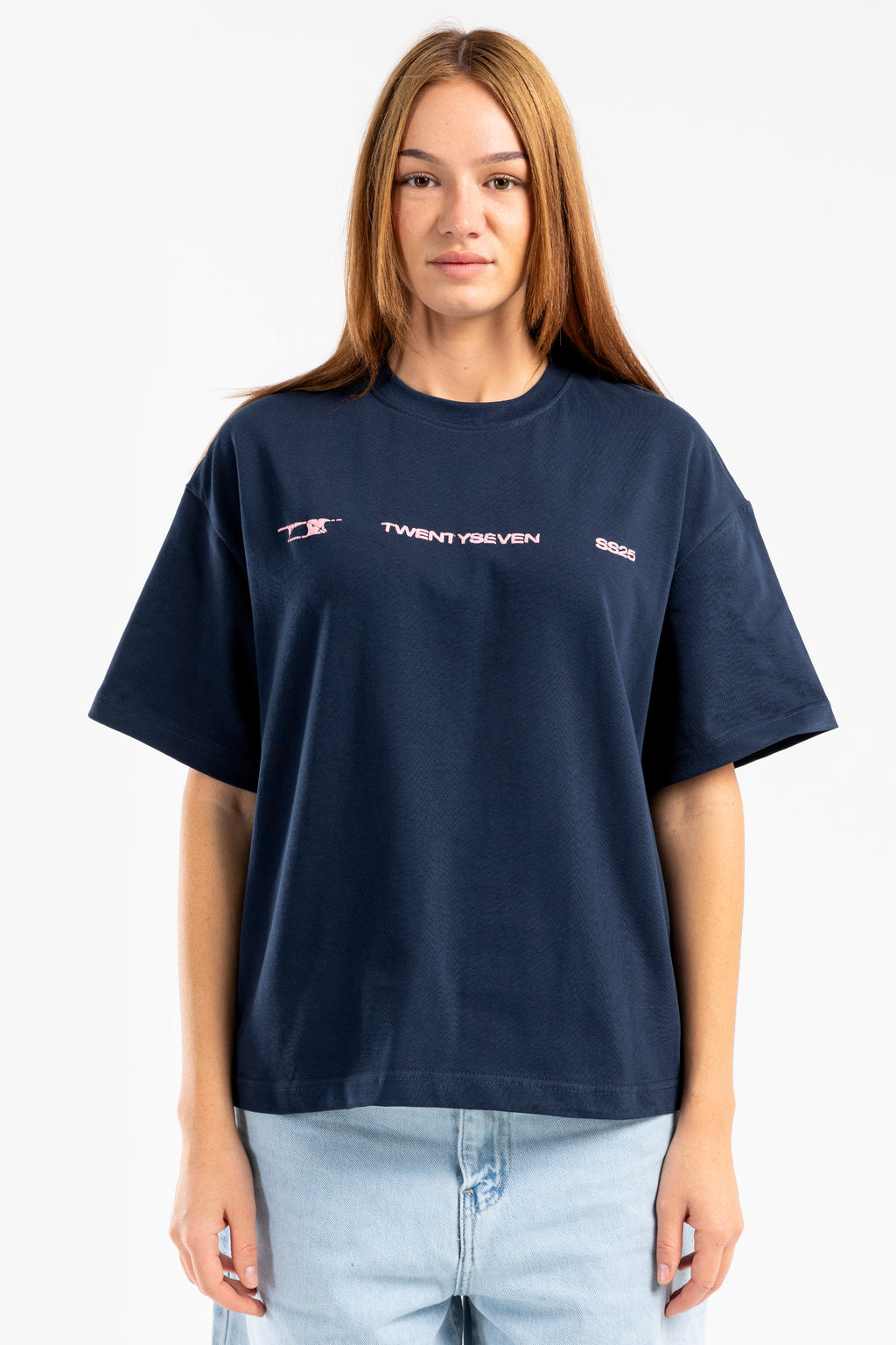 Straight from cai navy tee - 7307